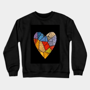 Stained glass heart Crewneck Sweatshirt